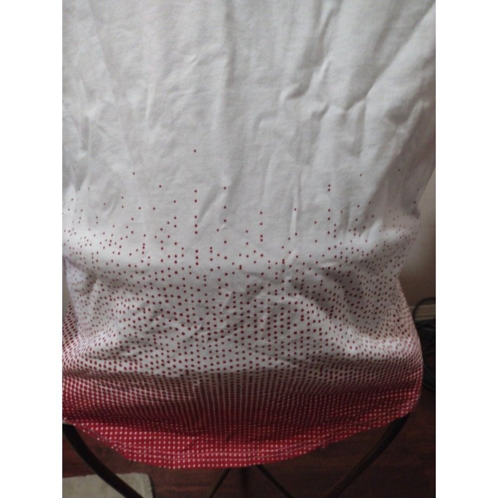 Air Jordan 3/4 Sleeve Pullover T-Shirt Short White Red Cotton Size XL Men's - Picture 7 of 11